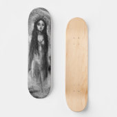 La Luna Dark Angel Fairy Gothic Woman Original Art Skateboard (Voorkant)