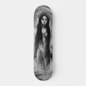La Luna Dark Angel Fairy Gothic Woman Original Art Skateboard (Voorkant)