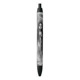 La Luna Dark Angel Fairy Woman Gothic Fantasy Art Zwarte Inkt Pen