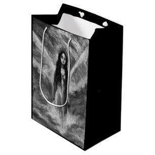 La Luna Dark Angel Gothic Black & White Fantasy Ar Medium Cadeauzakje