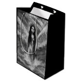 La Luna Dark Angel Gothic Black & White Fantasy Ar Medium Cadeauzakje (Achterkant Gekanteld)