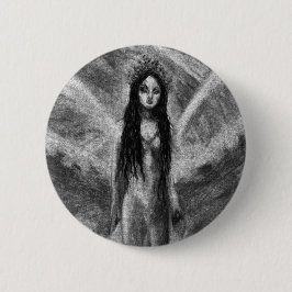 La Luna Donkere Engel Fee Goth Vrouw Originele Kun Ronde Button 5,7 Cm
