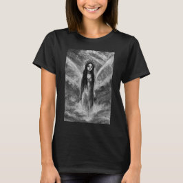 La Luna Donkere Engel Fee Vrouw Goth Fantasie Kuns T-shirt