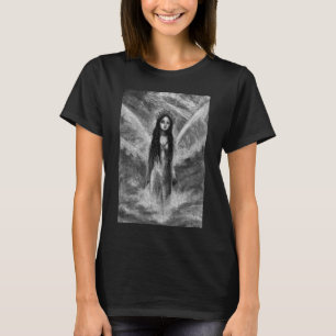 La Luna Donkere Engel Fee Vrouw Goth Fantasie Kuns T-shirt