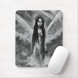 La Luna Donkere Engel Fee Vrouw Goth Fantasy Kunst Muismat