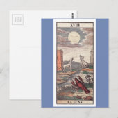 La luna tarot card briefkaart (Voorkant / Achterkant)