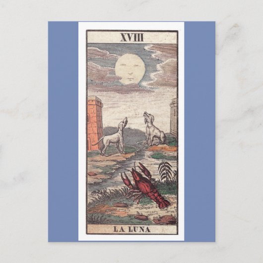 La luna tarot card briefkaart (Voorkant)