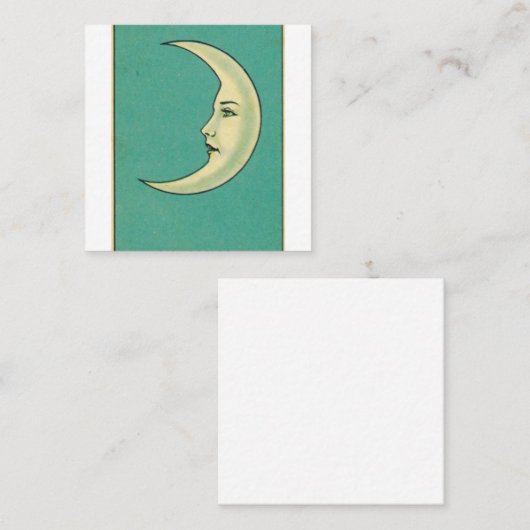 La Luna Tarot Card Vierkante Visitekaartje (Voorkant / Achterkant)