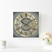 La Luna y el Sol Vierkante Klok (Huis)