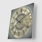 La Luna y el Sol Vierkante Klok (Hoek)