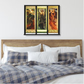 La lune et les étoiles door Alphonse Mucha Canvas Afdruk (Insitu (Slaapkamer))