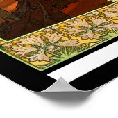 La lune et les étoiles door Alphonse Mucha Poster (Hoek)