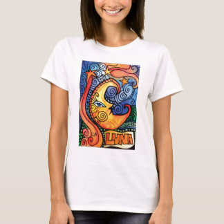 La Lune/het Moon Loteria-kaartontwerp T-shirt
