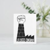 La lutte gaat verder briefkaart (Staand voorkant)