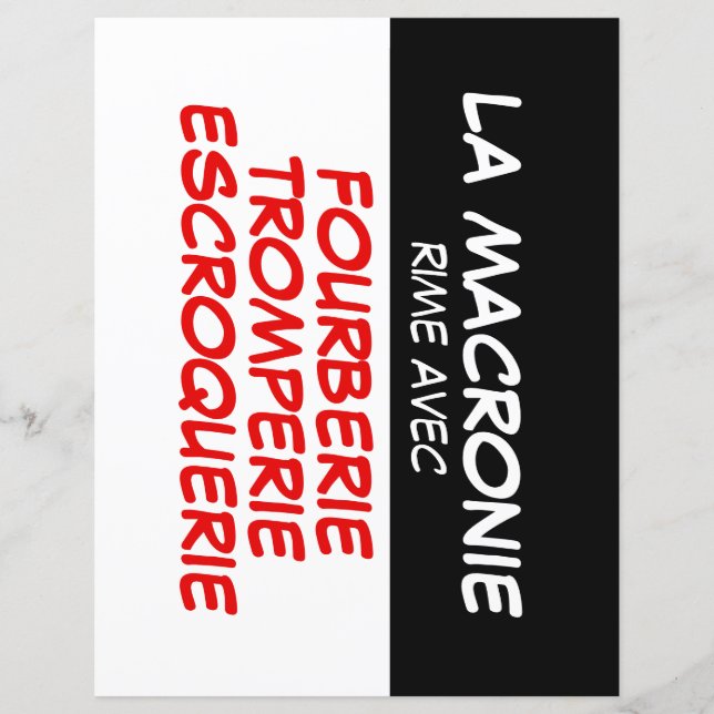 La Macronie Fourberie Tromperie Escroquerie paper2 (Voorkant)