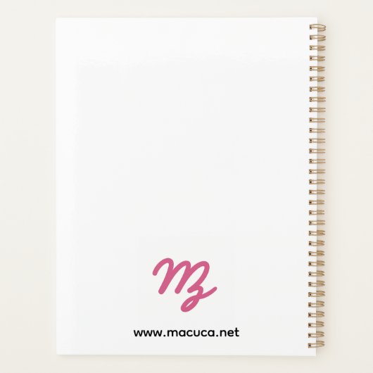 La Macuca grote planner (Achterkant)