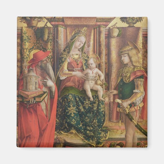 La Madonna della Rondine, na 1490 Magneet (Voorkant)