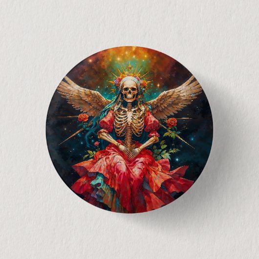 La Madre de la Transformación Santa Muerte Ronde Button 3,2 Cm (Voorkant)