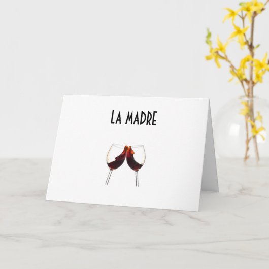 LA MADRE (MOEDER) GELUKKIGE VERJAARDAG KAART (Gele Bloem)