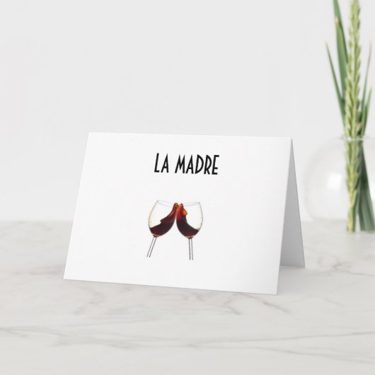 LA MADRE (MOEDER) GELUKKIGE VERJAARDAG KAART (Voorkant)