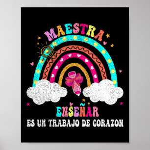 La Maestra Bilingual Spaans Leraar Voor Vrouwen On Poster