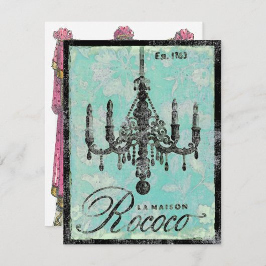 La Maison Rococo ~ Uitnodiging (Voorkant / Achterkant)