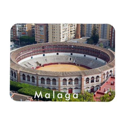 La Malagueta - de arena in Malaga. Magneet (Horizontaal)