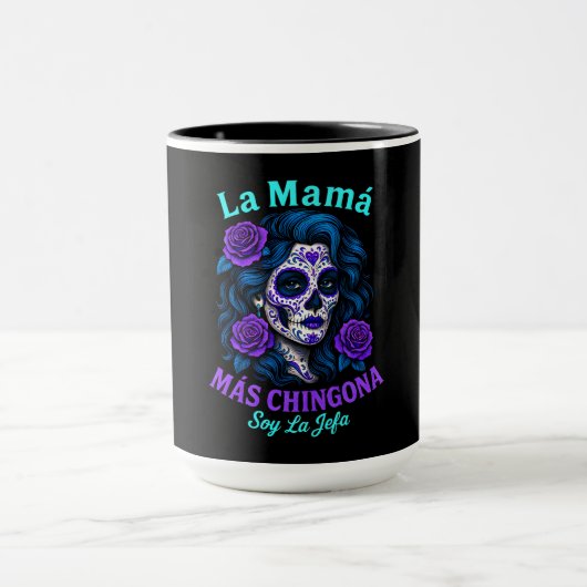 La Mamá Más Chingona Grappige Spaanse moeder Mok (Midden)