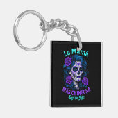 La Mamá Más Chingona Grappige Spaanse moeder Sleutelhanger (Voorkant Links)