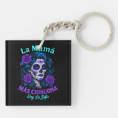La Mamá Más Chingona Grappige Spaanse moeder Sleutelhanger (Achterkant)