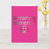 La Mamma Numero 1 (nummer 1 mam in het Italiaans) Kaart (Gele Bloem)