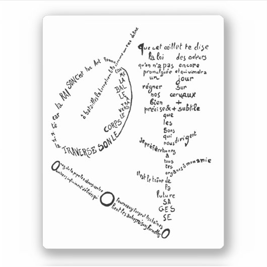 La Mandoline, l'oeillet et le bambou, Apollinaire Sticker (Voorkant)