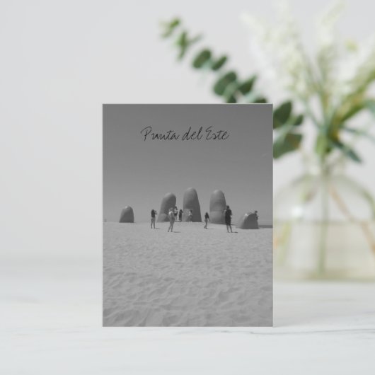 La Mano Punta zwart-wit Briefkaart (Staand voorkant)