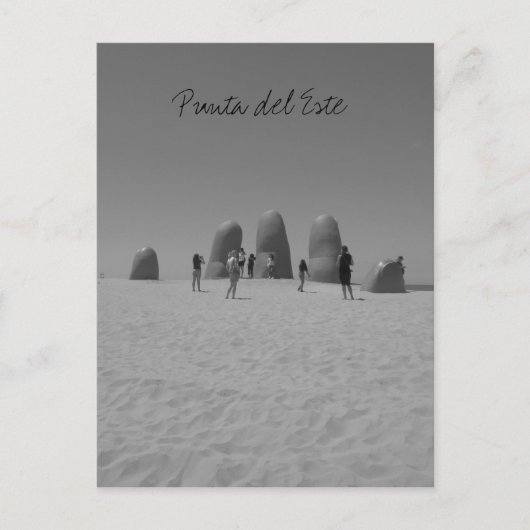 La Mano Punta zwart-wit Briefkaart (Voorkant)