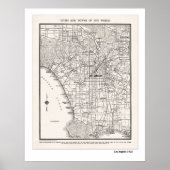 LA Map 1925 Poster (Voorkant)