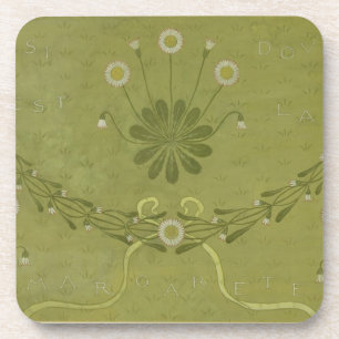 'La Margarete' wandpapier, gedrukt door Jeffre Drankjes Onderzetter