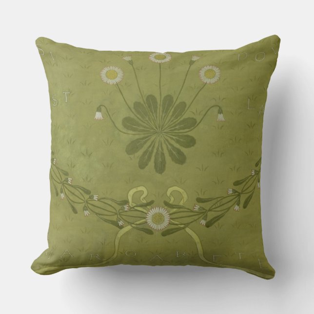 'La Margarete' wandpapier, gedrukt door Jeffre Kussen (Voorkant)