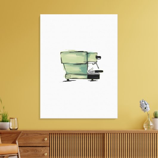 La marzocco-koffie canvas afdruk (Insitu (Woonkamer))