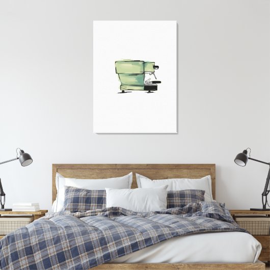 La marzocco-koffie canvas afdruk (Insitu (Slaapkamer))