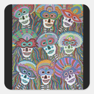 La Mascarada de los Muertos Vierkante Sticker