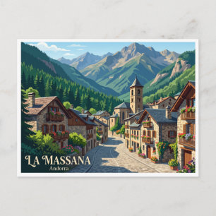 La Massana-dorp Andorra Briefkaart