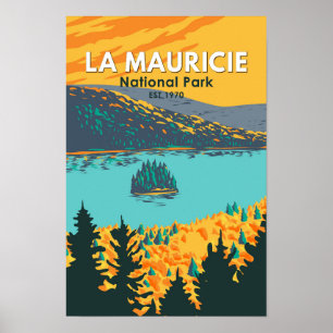 La Mauricie Nationaal Park Reis Kunst Vintage Poster