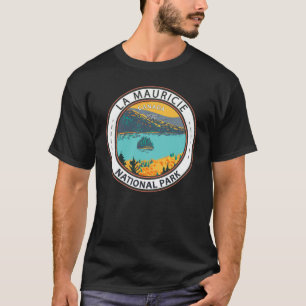 La Mauricie National Park Travel Art Badge T-shirt