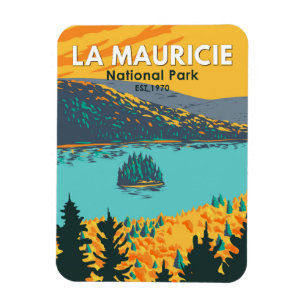 La Mauricie National Park Travel Art  Magneet