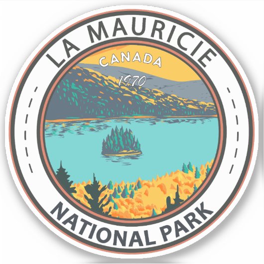 La Mauricie National Park Travel Art  Sticker (Voorkant)