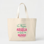 La Mejor Abuela Del Mundo Grandma Moederdag Grote Tote Bag (Voorkant)