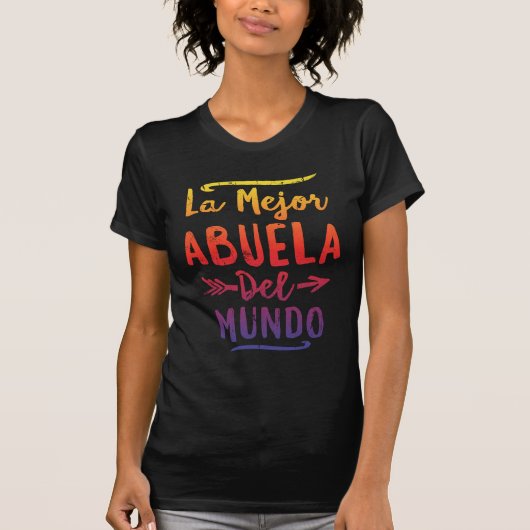 La Mejor Abuela Del Mundo Grandma Moederdag T-shirt (Voorkant)