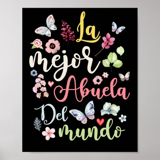 La Mejor Abuela del Mundo Hispanic Grandma Poster (Voorkant)