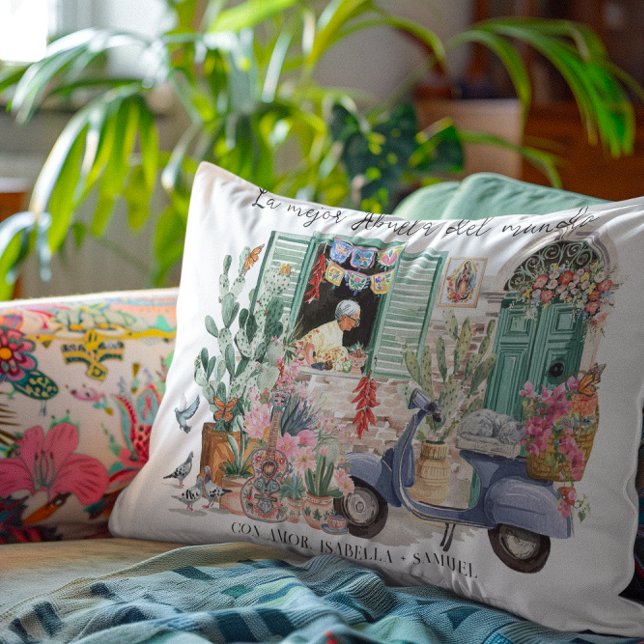 La Mejor Abuela del Mundo | Personalized Accent Kussen (Creator heeft geüpload)