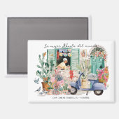 La Mejor Abuela del Mundo | Personalized Magneet (Voorkant / Achterkant)